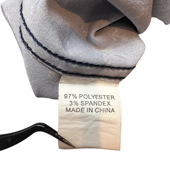 Fried Premium Denim Collections Shirt Men 2XL Slim Fit Navy Blue White Anchor - Picture 8 of 10